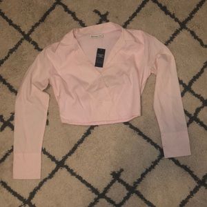 Abercrombie & Fitch Long Sleeve Poplin Top